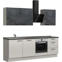 nobilia® Küchenzeile "MIAMI", NEU: individuell anpassbar mit gratis Profi-Beratung, vormontiert, Breite 240 cm, Ausrichtung wählbar, wahlw. mit E-Geräten