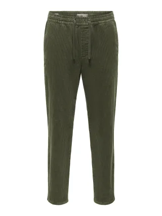 ONLY&SONS - ONSLINUS TAP CORDUROY 0185 PANT NOOS Beluga - Gr. - M