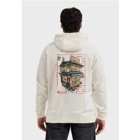 Oldskull Kapuzensweatshirt Asian Neo Tokyo Floating Izakaya Graphic mit futuristischem Backprint