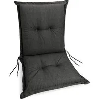 sunnypillow Stuhlkissen 1 Stück Gartenstuhlauflage Niedriglehner 100 x 50 x 9 cm, UV-Lichtecht Stuhlauflage Stuhlkissen, Anthrazit