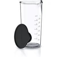 Arendo Messbecher mit Deckel, 600ml, 20 Unzen, Klarsichtbecher, Mixbecher aus Kunststoff, Kunststoff, ideal für elektrische Handmixer, Stabmixer & Handrührer