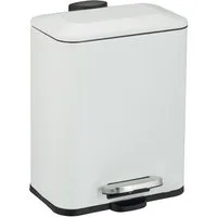relaxdays Mülleimer Bad Mülleimer 5 l Softclose, weiß