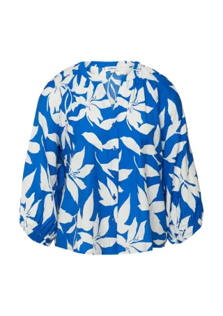 s.Oliver - Bluse blau/creme - Gr. - 36