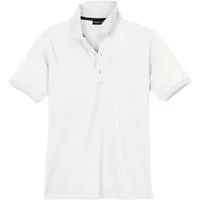 redfield Poloshirt Redfield weißes Basic Stretch-Poloshirt Übergröße