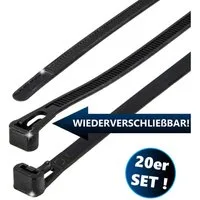 MASTERPROOF PROFESIONAL Kabelbinder Kabelbinder 7,2 mm x 350 mm, wiederverschließbar, UV-beständig