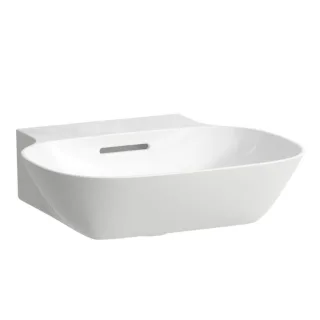 LAUFEN INO Handwaschbecken 8153010001091, 45x41cm, ohne Hahnloch, mit Überlauf, Saphirkeramik