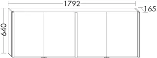 Burgbad Spiegelschrank Sys30 PG1 Aqua 640x1792x165 Sys30 PG1 Aqua, SPRX180320 SPRX180320