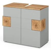 Vicco Waschbeckenunterschrank Eden, Grau/Artisan, 73.1 x 64 cm (1-St)