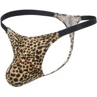 Lau-Fashion Stringtanga Leoparden-String Tanga für Herren – Unterwäsche mit Leo-Print