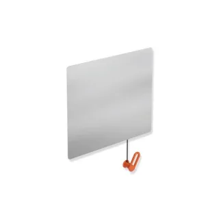 Hewi Kippspiegel 801.01.10036 600x540x6mm, mit Halter/Griff, koralle