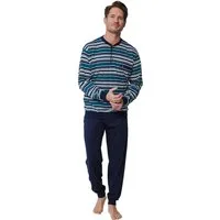 Robson Schlafanzug Herren Pyjama lang (2 tlg) Baumwolle