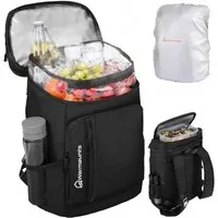 Warmounts Kühltasche 27 Liter Picknicktasche Camping Kühltasche Isoliertasche Rucksack, 33x19x44cm Thermotasche für Lunch, Picknick, Angeln,wasserdicht