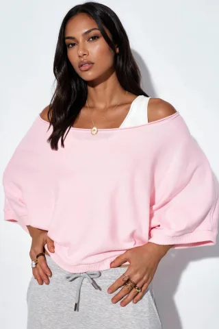 Damen Rippstrick Rundhalsausschnitt Pullover