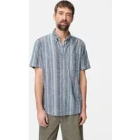 camel active Kurzarmhemd aus reiner Baumwolle Kurzarm Button-Down