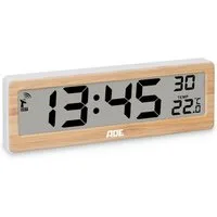 ADE Funkwanduhr Digital, als Wand- und Tischuhr (mit Temperaturanzeige, großem Display und gut ablesbaren Ziffern)