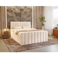 Compleo Boxspringbett elegant und modern, Doppelbett (140/160/180x200), Creme, beige oder Grau