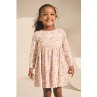 Next Blusenkleid Geripptes Langarmkleid (1-tlg)