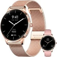 Vashoy Smartwatch Damen,1.19" mit Bluetooth-Anrufen & Sprachassistent Smartwatch (38mm cm/1.19 Zoll, Android4.4/IOS1.0) Spar-Set, 4-tlg., Schritte, Puls, Blutdruck, Stress, Schlaf, Zyklus, IP68 Wasserdicht – Fitnessuhr Kompatibel mit iOS Android
