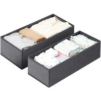 Sekey Aufbewahrungsbox Aufbewahrungsbox Set aus Vliesstoff – faltbarer, 2 St Schubladen Organizer für Schrank und Kleiderschrank 19×40×11 cm