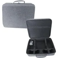 Wigento Für PS5 Pro Hard Shell Tragetasche mit Schultergurt Grau Zubehör Drohne