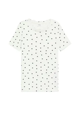 s.Oliver - T-Shirt creme/weiß - Gr. - 152