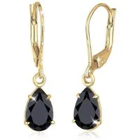 Elli Premium Paar Ohrhänger Tropfen mit Kristallen von Swarovski® 925 Silber vergoldet