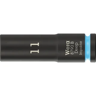Wera 8790 B Impaktor Deep Steckschlüsseleinsatz mit 3/8 zoll-Antrieb, 11 x 63 mm - 05005552001