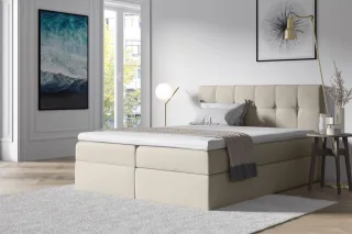 Boxspringbett Schlafzimmerbett BURGOS 180x200cm Beige
