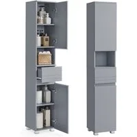 VASAGLE Badkommode Badezimmerschrank Badschrank Badezimmermöbel, verstellbare Ablagen, offenes Fach