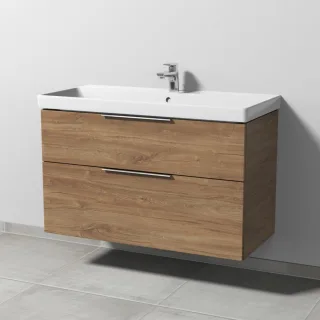 Sanipa 3way Waschtischunterbau zu Villeroy & Boch Avento Waschtisch mit 2 Auszügen, Eiche-Kansas UM62459