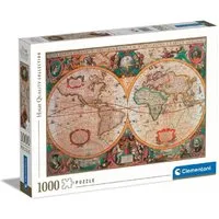 Clementoni® Puzzle Landkarte High Quality Collection - 1000 Teile Puzzle - Antike Karte, Puzzleteile, Lernziel - ‎Konzentrationsfähigkeit, Geschicklichkeit, Entspannung