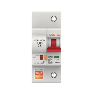 1P-4P 10A-80A Tuya WiFi Smart Circuit Breaker Wireless APP Remote Control Schedule Setting Automatic Intelligent Interru