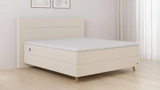 BRUNO Boxspringbett Premium 240x200cm in Beige | Matratzen-Härtegrad: Links H2 / Rechts H3 | mehrfach ausgezeichnet in Design & Qualität