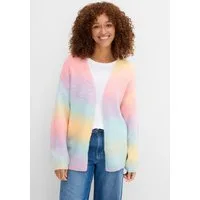 bonprix Strickjacke Oversize-Passform, Multicolour-Optik, offene Form