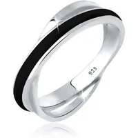 Elli Fingerring Wickelring Emaille 925 Silber