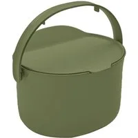skaza Exceeding Expectations Biomülleimer Organko Daily Bin, Biomülleimer 3,3L mit Deckel Geruchsstopp Arbeitsplatte Recycelt Olive
