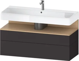 Duravit Qatego Waschtischunterbau wandhängend Graphit Supermatt 1190x470x590 mm - QA4396030800000 QA4396030800000