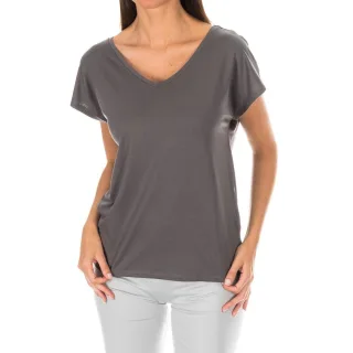 Kurzärmeliges Damen-T-Shirt mit V-Ausschnitt 1487904682
