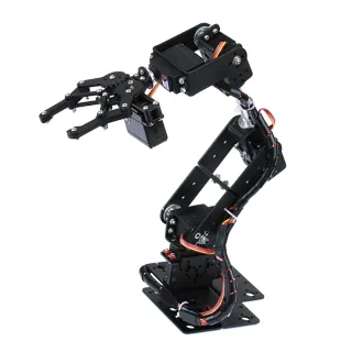 6DOF Robot Mechanical Arm Clamp Claw Kit Industrial Manipulator Metal Gear 180 Degree Rotation Aluminum Frame Educationa