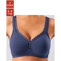 petite fleur by Lascana Soft-BH (Packung, 2 Stück) ohne Bügel, Baumwoll-Qualität– auch ideal für große Größen