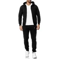 Baxboy Jogginghose BAXBOY Herren Uni Colour Jogging Anzug Sportanzug Sporthose Hoodie