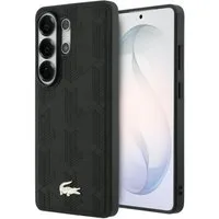 Lacoste Handyhülle Galaxy S26 Ultra Kunstleder schwarz MagSafe Logo goldfarbig 6,9 Zoll, Kantenschutz