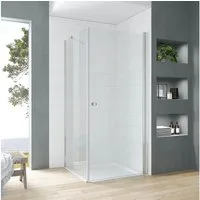 AQUABATOS Eckdusche Eckeinstieg Dusche Duschkabine für Duschwanne mit Drehtür, BxT: 70x80 cm, Einscheibensicherheitsglas, Pendeltür Duschabtrennung Schwingtür Duschwand Duschtür mit Seitenwand Sicherheitsglas, variabler Verstellbereich, barrierefrei 