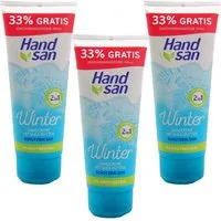 Handsan Handcreme 3x 100ml Handsan Winter Handcreme 2in1 I mit Shea & Cocoa Butter, 3-tlg., 24h Feuchtigkeit mit Shea & Cocoa Butter PH Neutral