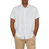 riverso Kurzarmhemd Herren Leinen Hemd RIVEmilio Regular Fit (1-tlg)