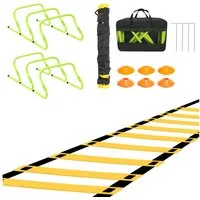 Clanmacy Agility-Hürde Agility Training Set Koordinationsleiter Fußballhütchen mit Tasche, (24-tlg)