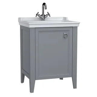 VitrA Valarte Set 65 cm Möbelwaschtisch + Waschtischunterschrank 1 Tür Türanschlag links Matt,62151 62151