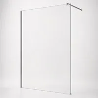 welltime Walk-in-Dusche Tropea, Einscheibensicherheitsglas, (1 tlg), 8mm ESG und Antikalkversiegelung, Extra Dick, Extra Hoch