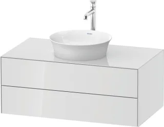 Duravit White Tulip Konsolenwaschtischunterbau wandhängend Weiß Hochglanz 1000x550x408 mm - WT498608 WT498608585