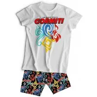 COFI 1453 Schlafanzug Kinder Schlafset Kurzarm Baumwolle Sommer Pyjama Set 2 Teilig (2 tlg)